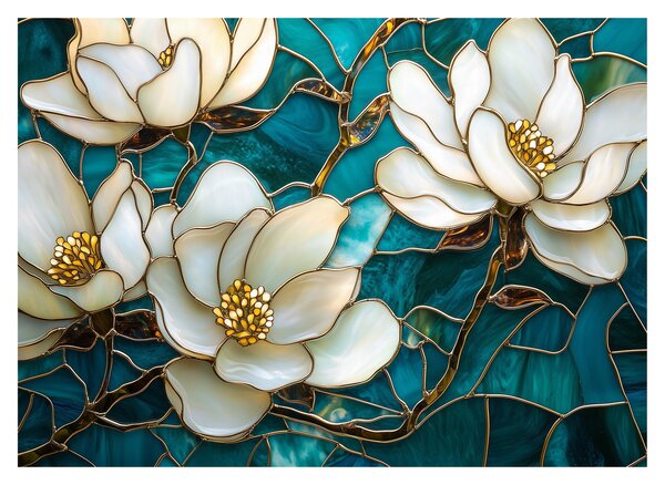 Slika - Vitraj s magnolijom (70x50 cm)