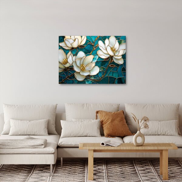 Slika - Vitraj s magnolijom (70x50 cm)