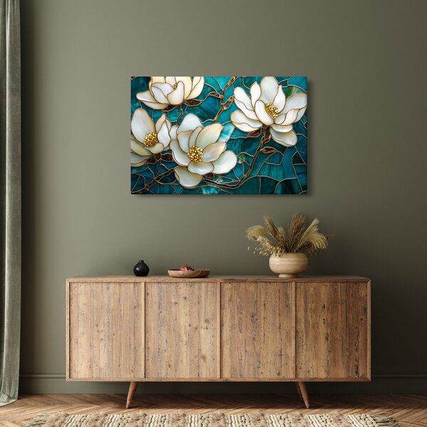 Slika - Vitraj s magnolijom (90x60 cm)