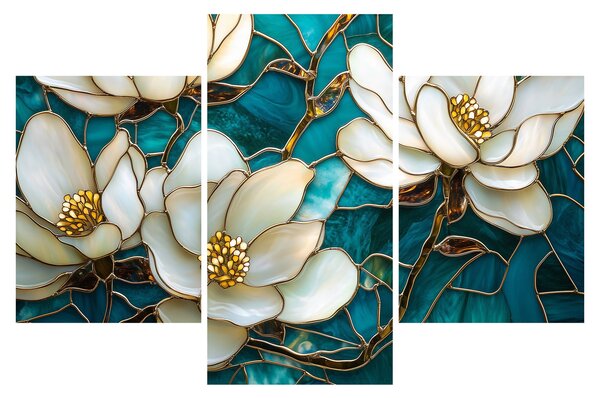 Slika - Vitraj s magnolijom (90x60 cm)
