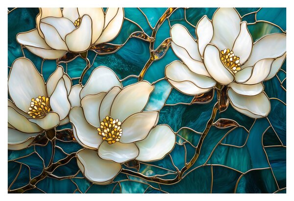 Slika - Vitraj s magnolijom (90x60 cm)