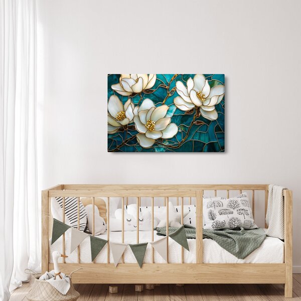 Slika - Vitraj s magnolijom (90x60 cm)