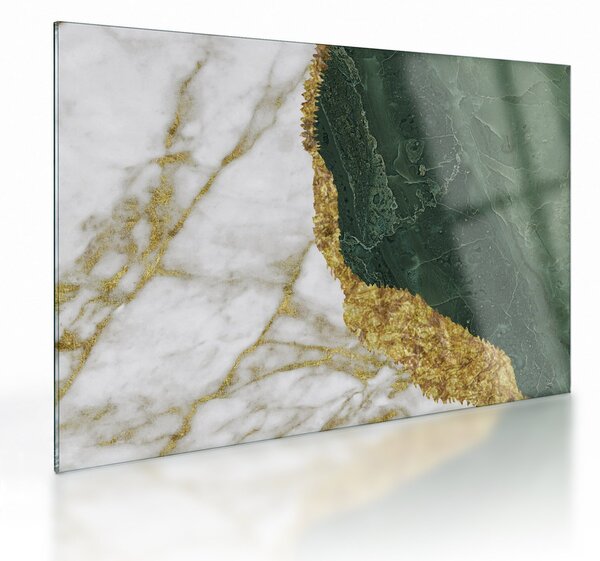 Staklena slika - Zeleni mramor N⁰3 (70x50 cm)