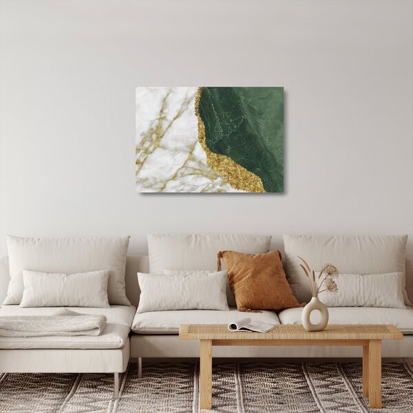 Staklena slika - Zeleni mramor N⁰3 (70x50 cm)