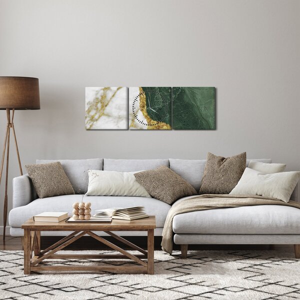 Slika - Zeleni mramor N⁰3 (sa satom) (90x30 cm)