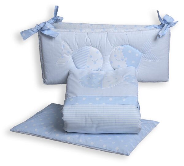 Magic Baby komplet posteljine Ribice 4-dijelni, 120x60/130x65 cm, 100% pamuk
