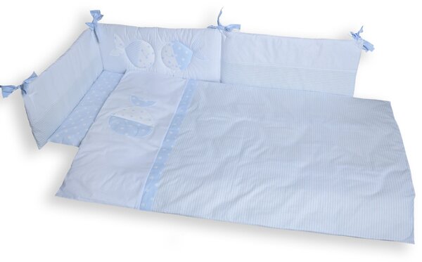 Magic Baby komplet posteljine Ribice 4-dijelni, 120x60/130x65 cm, 100% pamuk