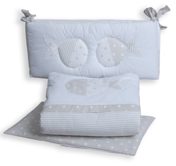 Magic Baby komplet posteljine Ribice 4-dijelni, 120x60/130x65 cm, 100% pamuk
