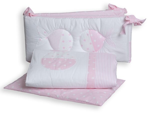 Magic Baby komplet posteljine Ribice 4-dijelni, 120x60/130x65 cm, 100% pamuk