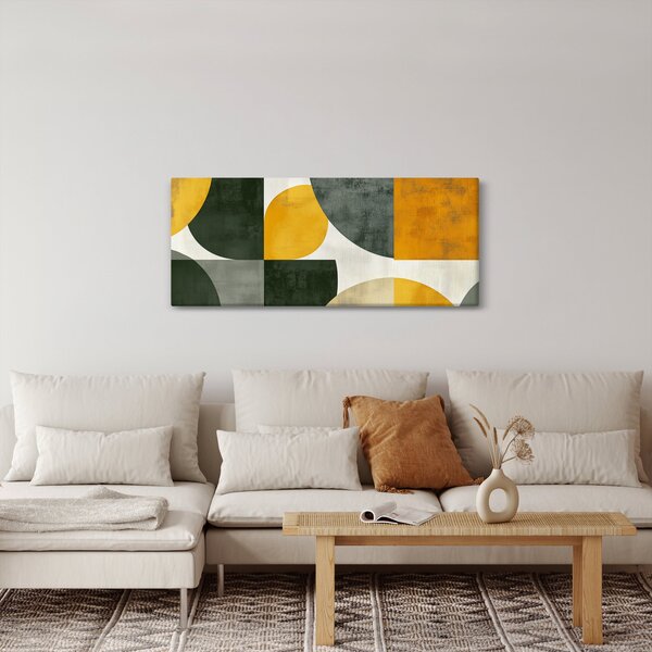 Slika - Apstrakcija u maslinastoj boji (120x50 cm)