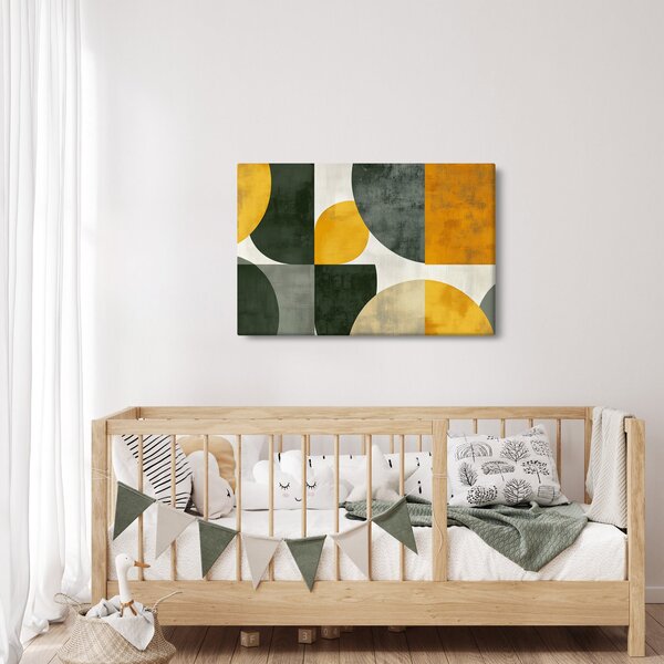 Slika - Apstrakcija u maslinastoj boji (90x60 cm)