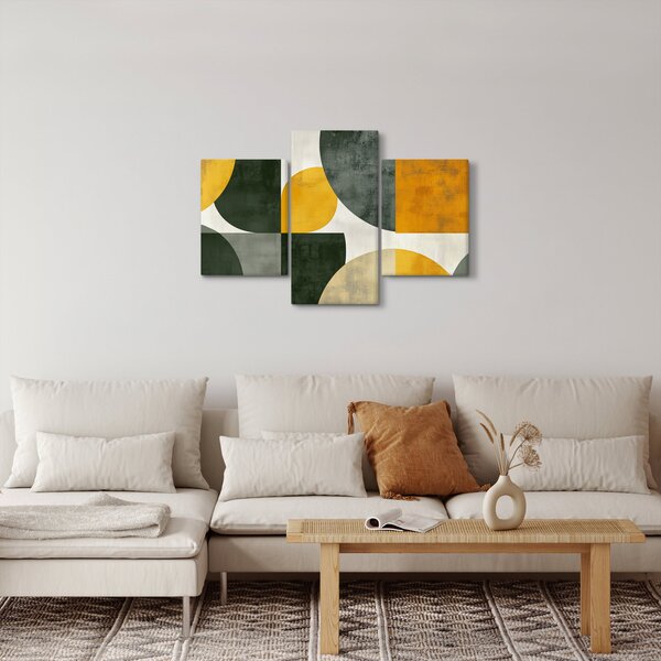 Slika - Apstrakcija u maslinastoj boji (90x60 cm)