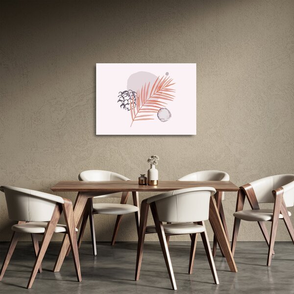 Staklena slika - Ljubičasti minimalizam N⁰3 (70x50 cm)
