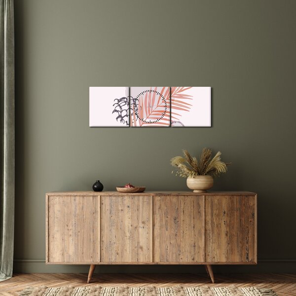 Slika - Ljubičasti minimalizam N⁰3 (sa satom) (90x30 cm)