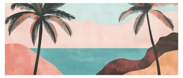 Slika - Palme uz more (120x50 cm)