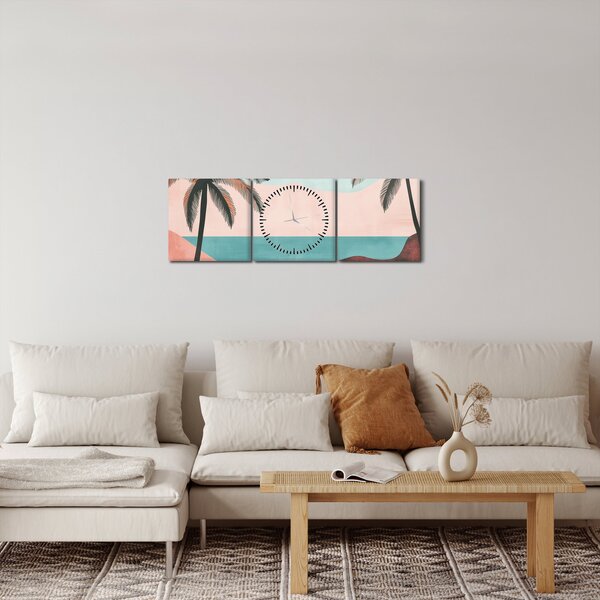 Slika - Palme uz more (sa satom) (90x30 cm)