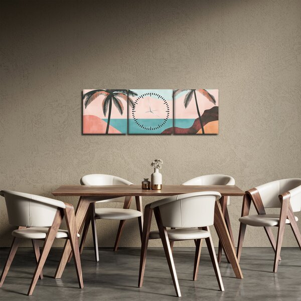 Slika - Palme uz more (sa satom) (90x30 cm)