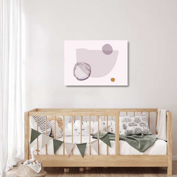 Staklena slika - Ljubičasti minimalizam N⁰2 (70x50 cm)
