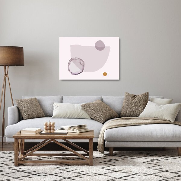 Staklena slika - Ljubičasti minimalizam N⁰2 (70x50 cm)