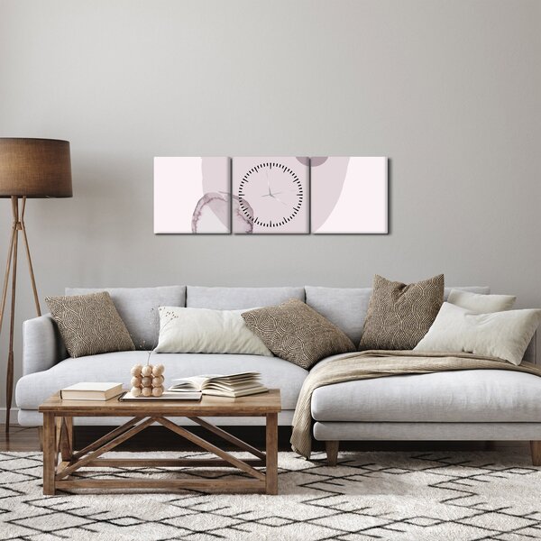 Slika - Ljubičasti minimalizam N⁰2 (sa satom) (90x30 cm)