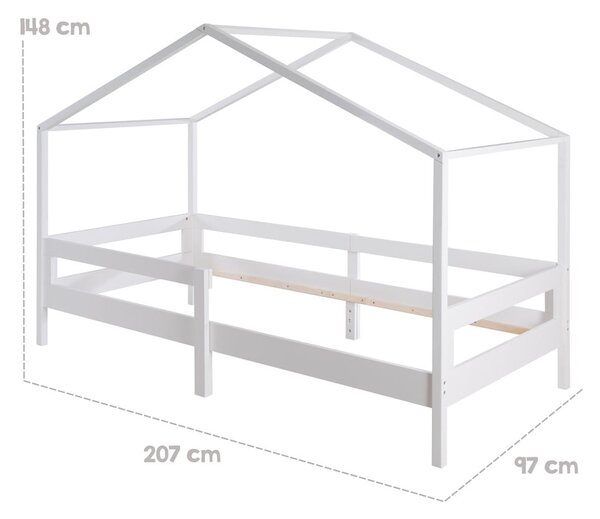 Bijeli dječji krevet u obliku kućice 90x200 cm – Roba