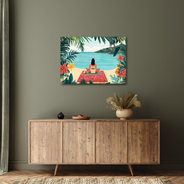 Slika - Joginica na plaži (70x50 cm)