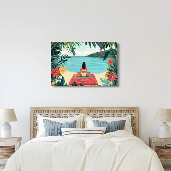 Slika - Joginica na plaži (90x60 cm)