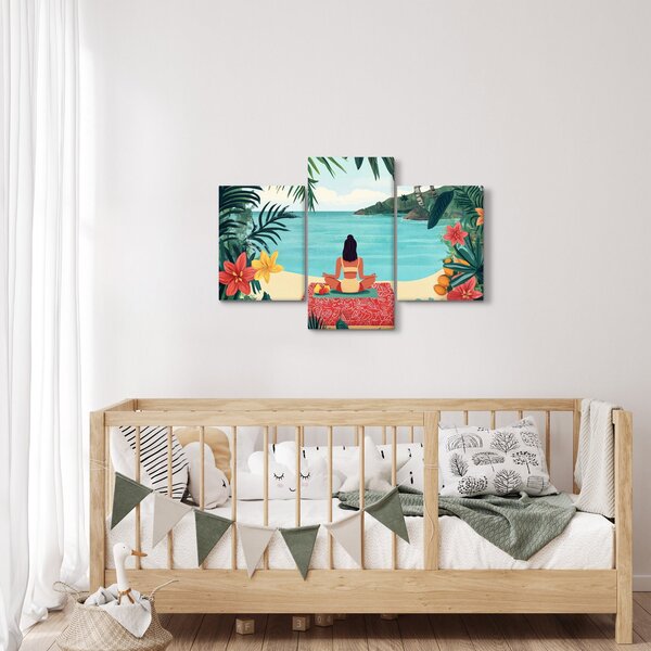 Slika - Joginica na plaži (90x60 cm)