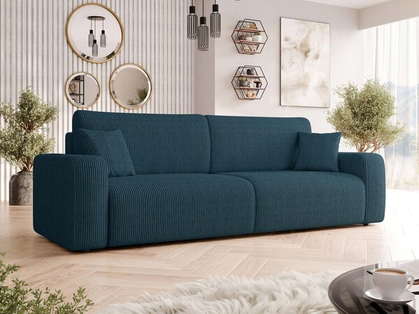 Sofa na razvlačenje Euston Sztruks (tamnoplava) (s prostorom za odlaganje)