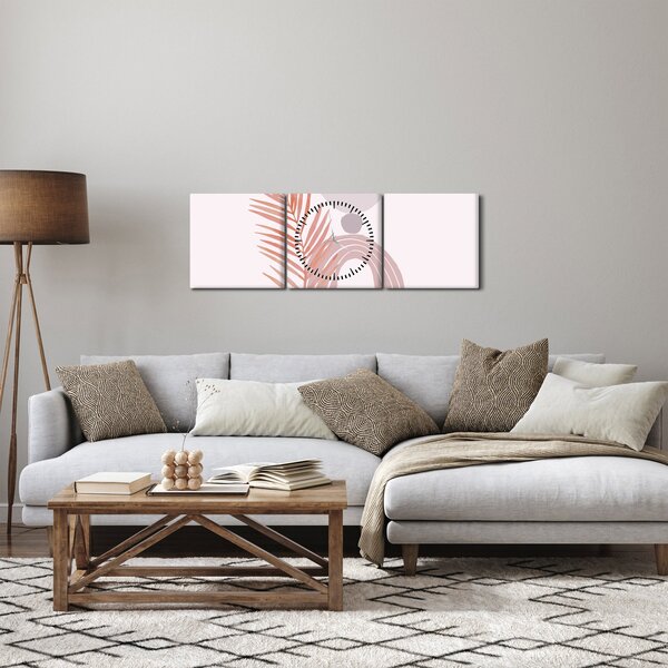 Slika - Ljubičasti minimalizam N⁰1 (sa satom) (90x30 cm)