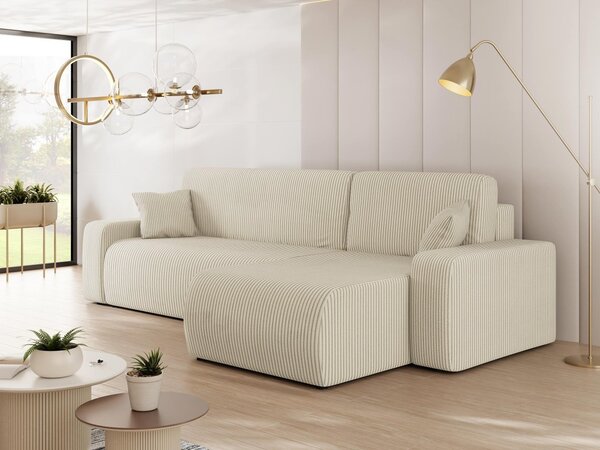 Kutna garnitura Euston L S (krem) (s prostorom za odlaganje)