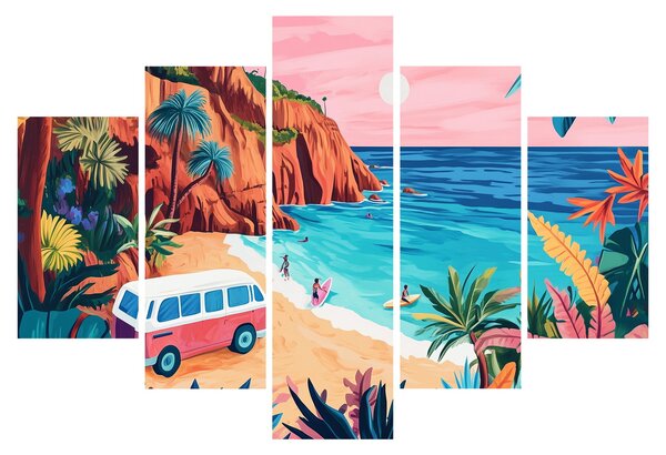 Slika - Karavan uz ocean (150x105 cm)