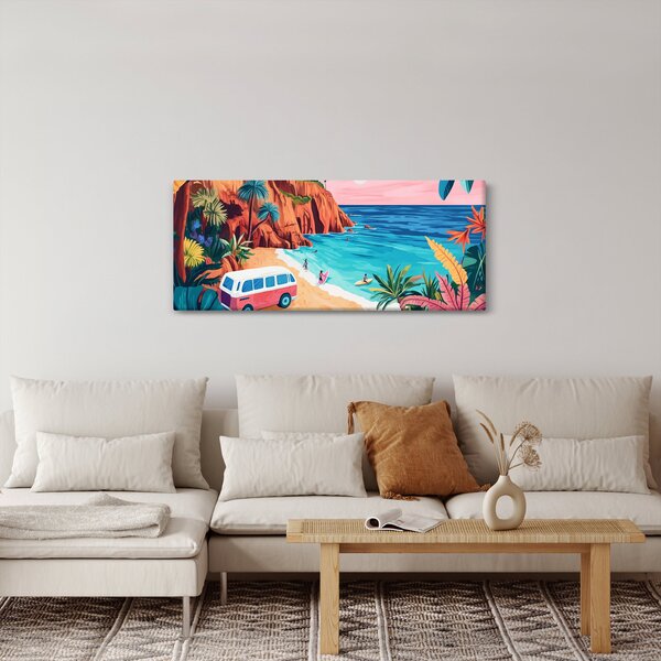 Slika - Karavan uz ocean (120x50 cm)