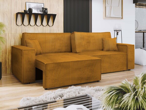 Sofa na razvlačenje Stosono (siva) (s prostorom za odlaganje)