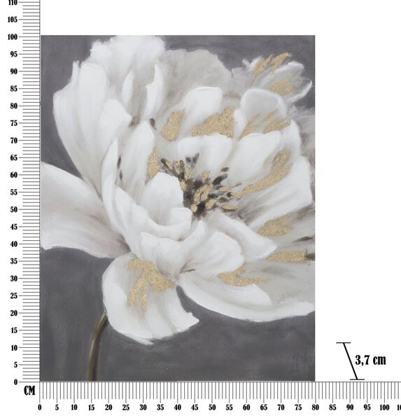 Slika White/Gold Flower