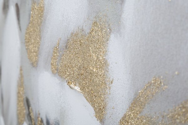 Slika White/Gold Flower