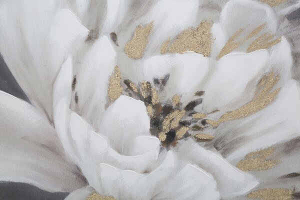Slika White/Gold Flower