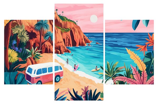Slika - Karavan uz ocean (90x60 cm)
