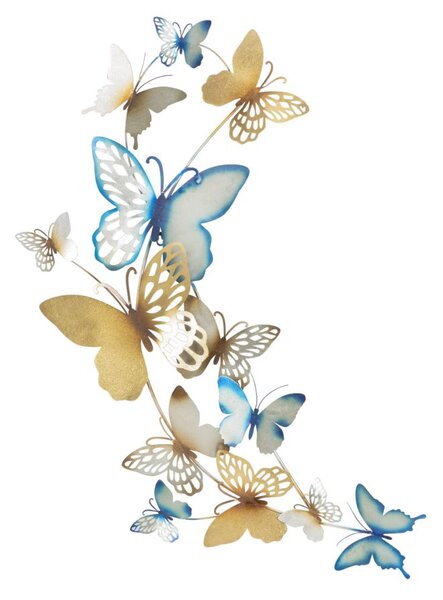 Zidni ukras Butterflies Oro/Celeste C