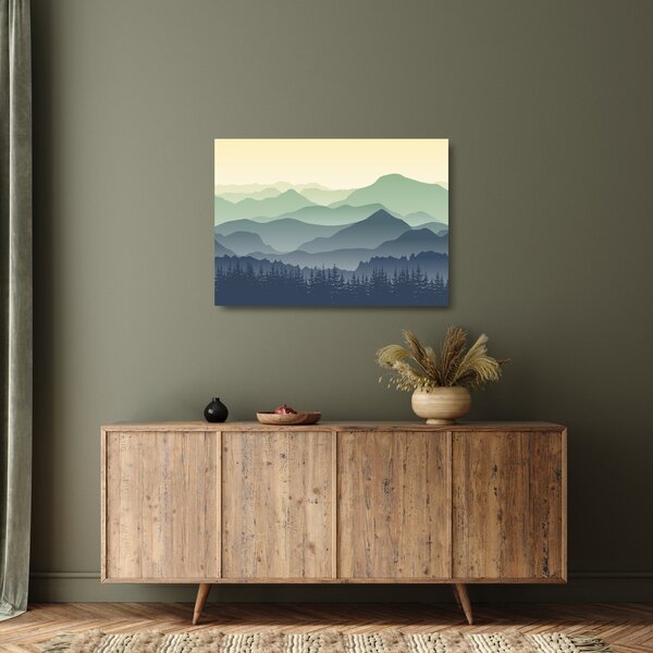 Staklena slika - Šumska planina (70x50 cm)