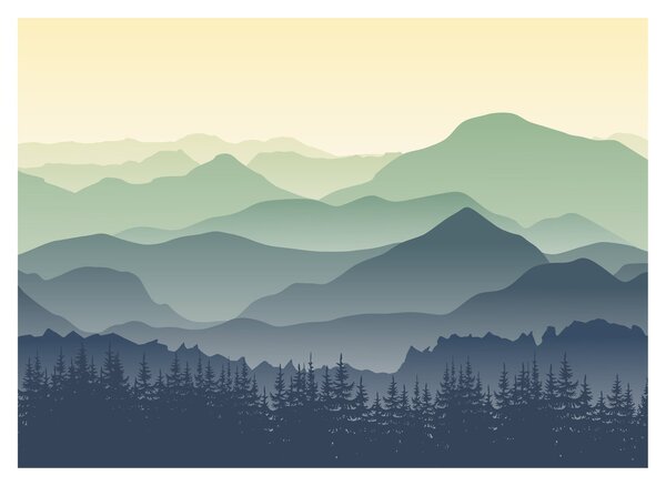 Staklena slika - Šumska planina (70x50 cm)