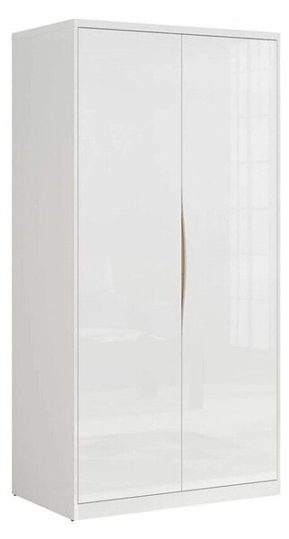 Ormar Boston BB105Hrast, Sjajno bijela, Bijela, 201x100x60cm, Porte guardarobaVrata ormari: Klasična vrata
