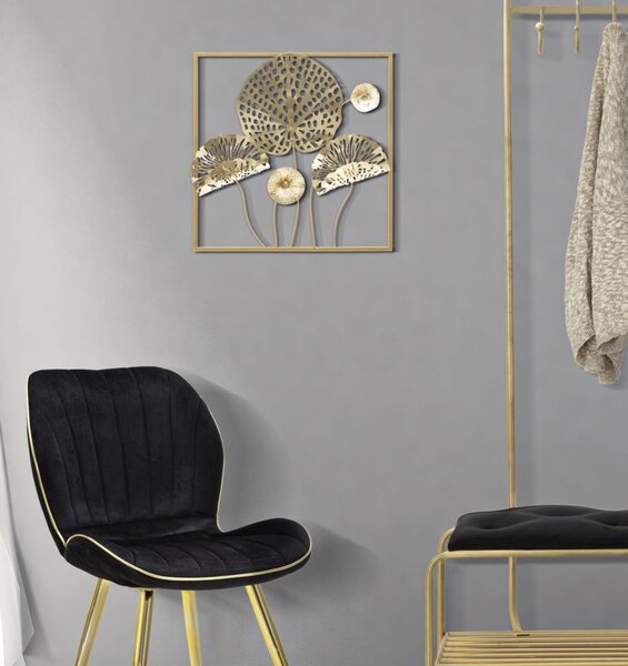 Zidni ukras Gold Flowers