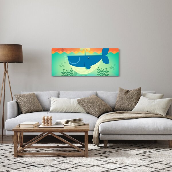 Slika - Veseli kit u moru (120x50 cm)