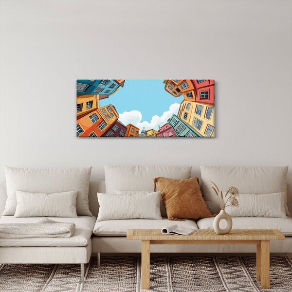 Slika - Između kuća (120x50 cm)