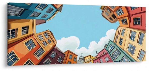 Slika - Između kuća (120x50 cm)
