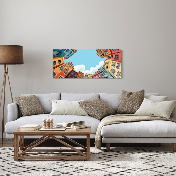 Slika - Između kuća (120x50 cm)