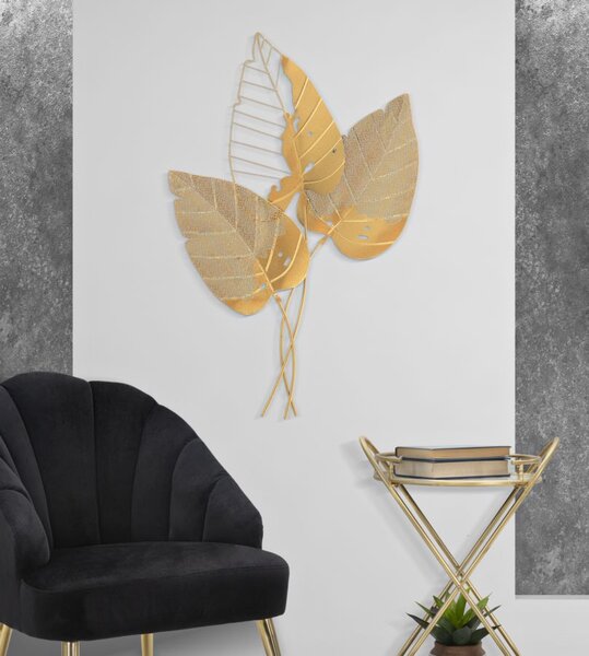 Zidni ukras Autumn Leaf Gold