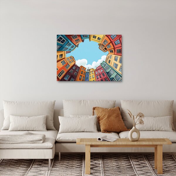 Slika - Između kuća (70x50 cm)