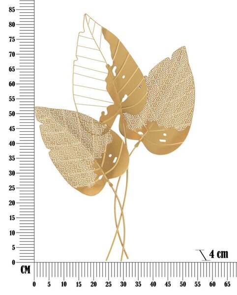 Zidni ukras Autumn Leaf Gold